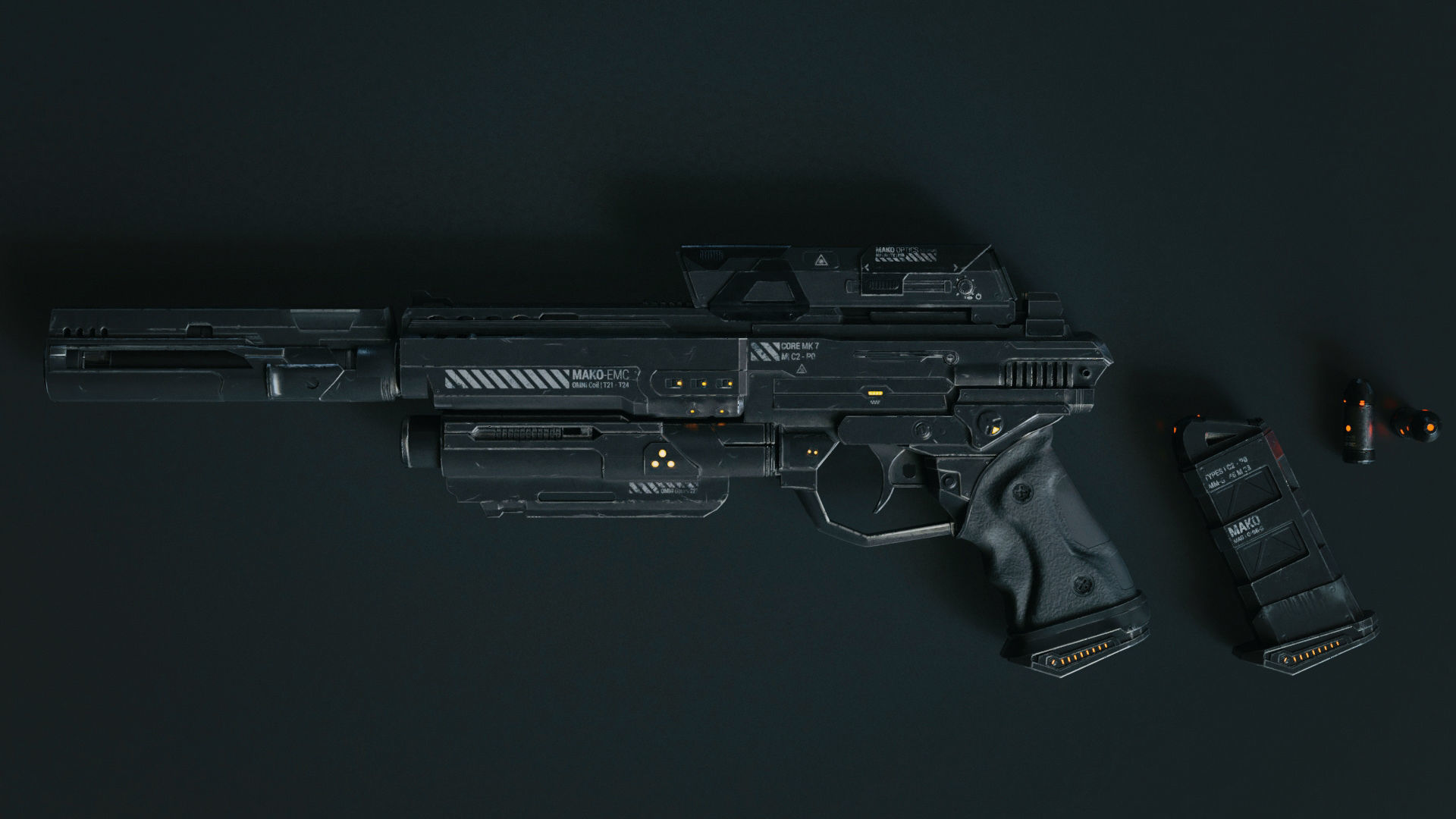 Gun and Boxes SciFi - PBR 3D Asset Kit Low-poly 3D model_33