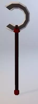 Low-poly Sickle Weapon Free low-poly 3D model_0