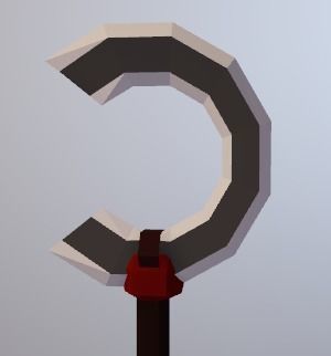 Low-poly Sickle Weapon Free low-poly 3D model_1