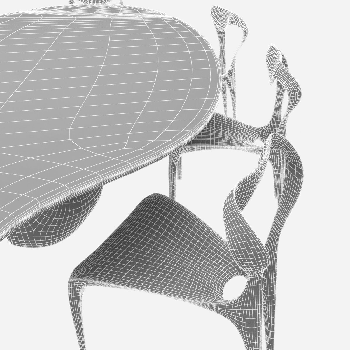 joseph walsh dommus erosion table and domus enignum chair 3D model_10