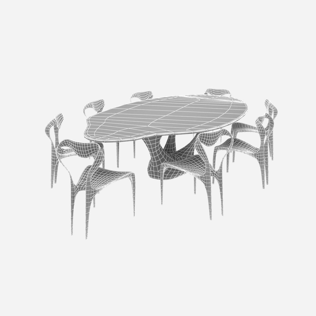 joseph walsh dommus erosion table and domus enignum chair 3D model_6