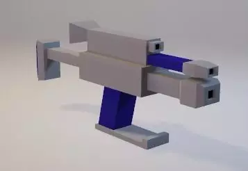 Low-Polt Plasma Pistol Free low-poly 3D model