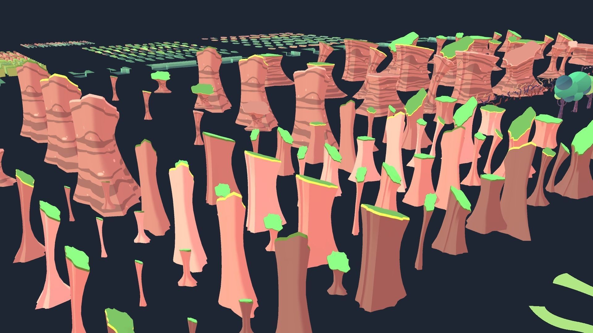 Cartoon forest kit Low-poly 3D model_1