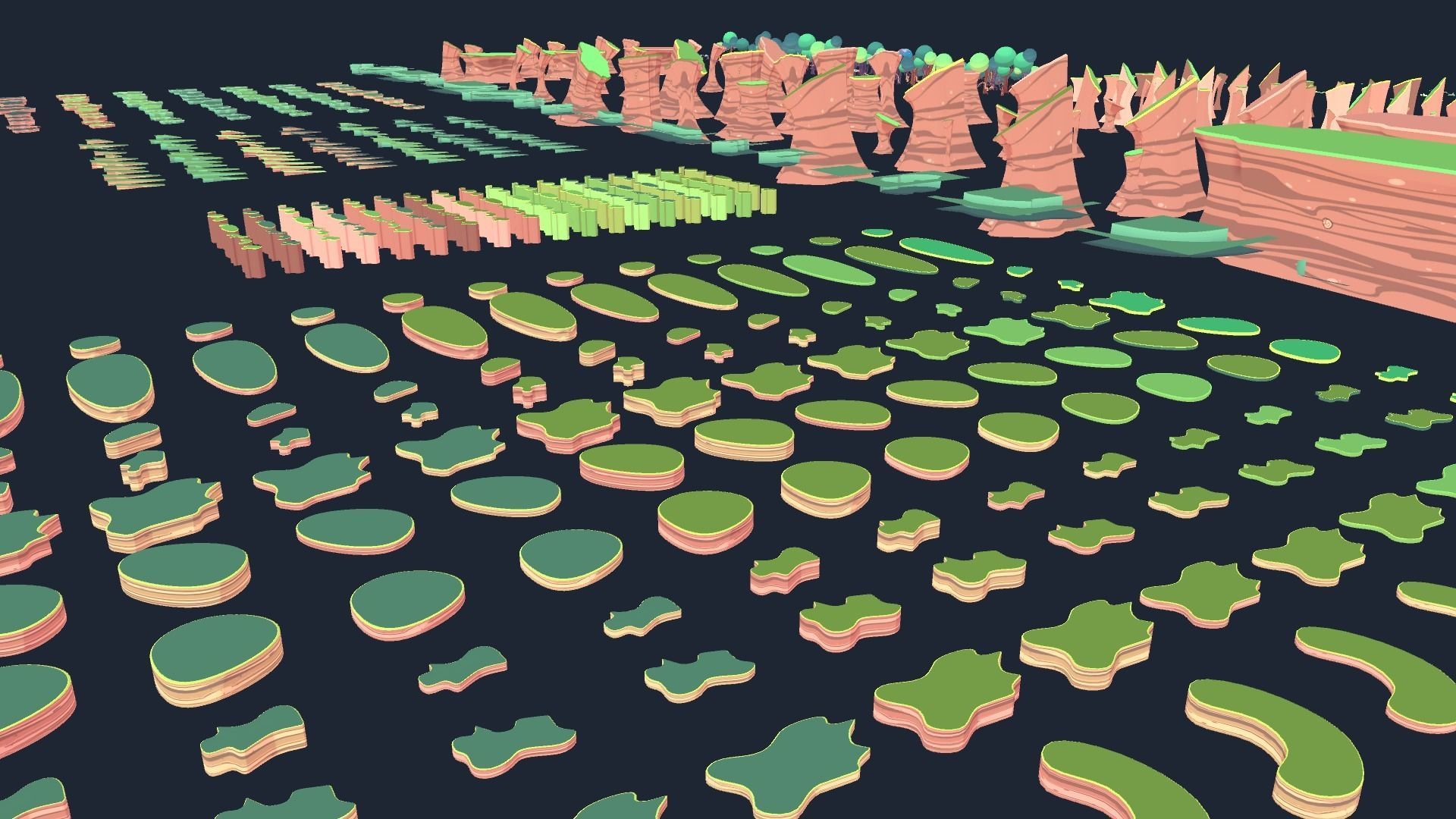 Cartoon forest kit Low-poly 3D model_4