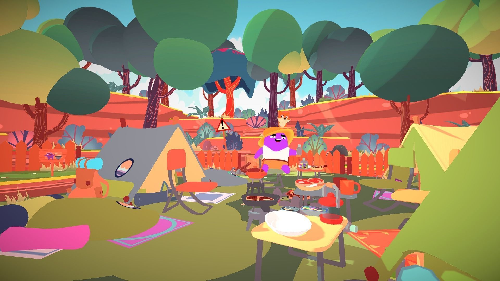 Cartoon camping kit Low-poly 3D model_6