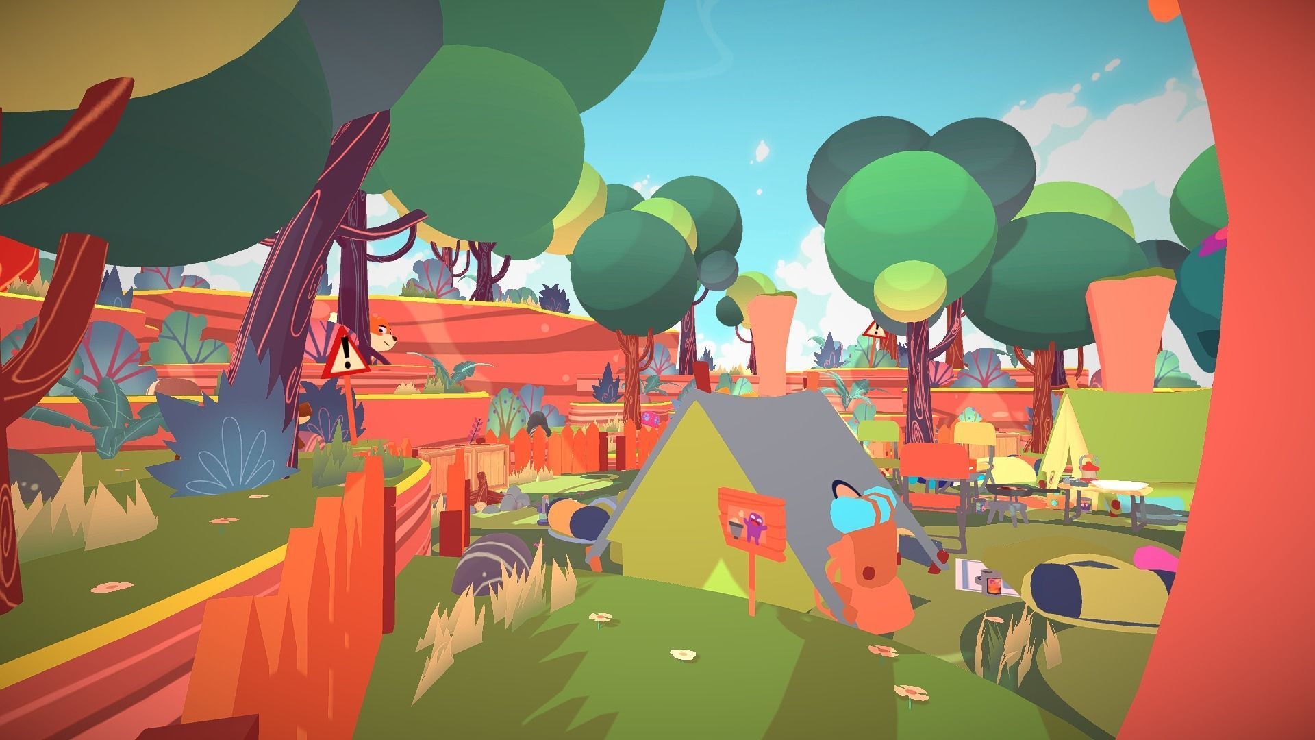 Cartoon camping kit Low-poly 3D model_4