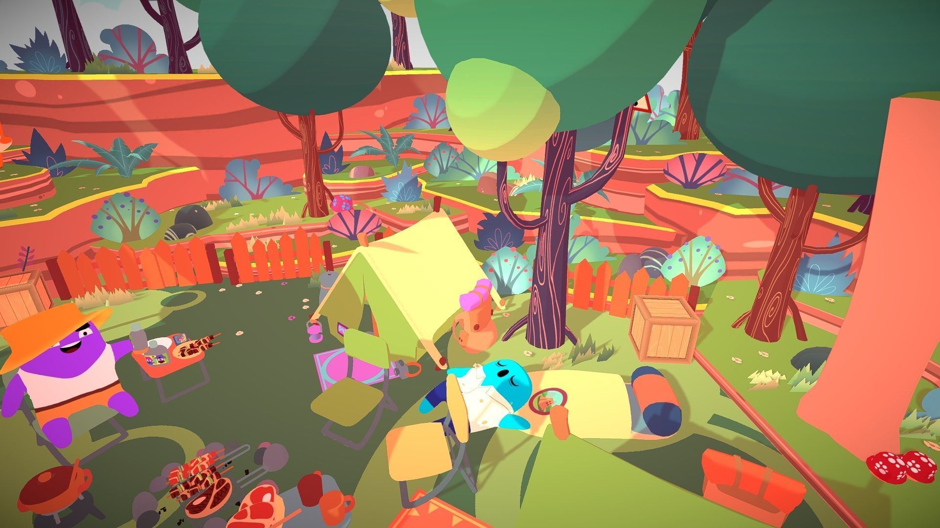 Cartoon camping kit Low-poly 3D model_7