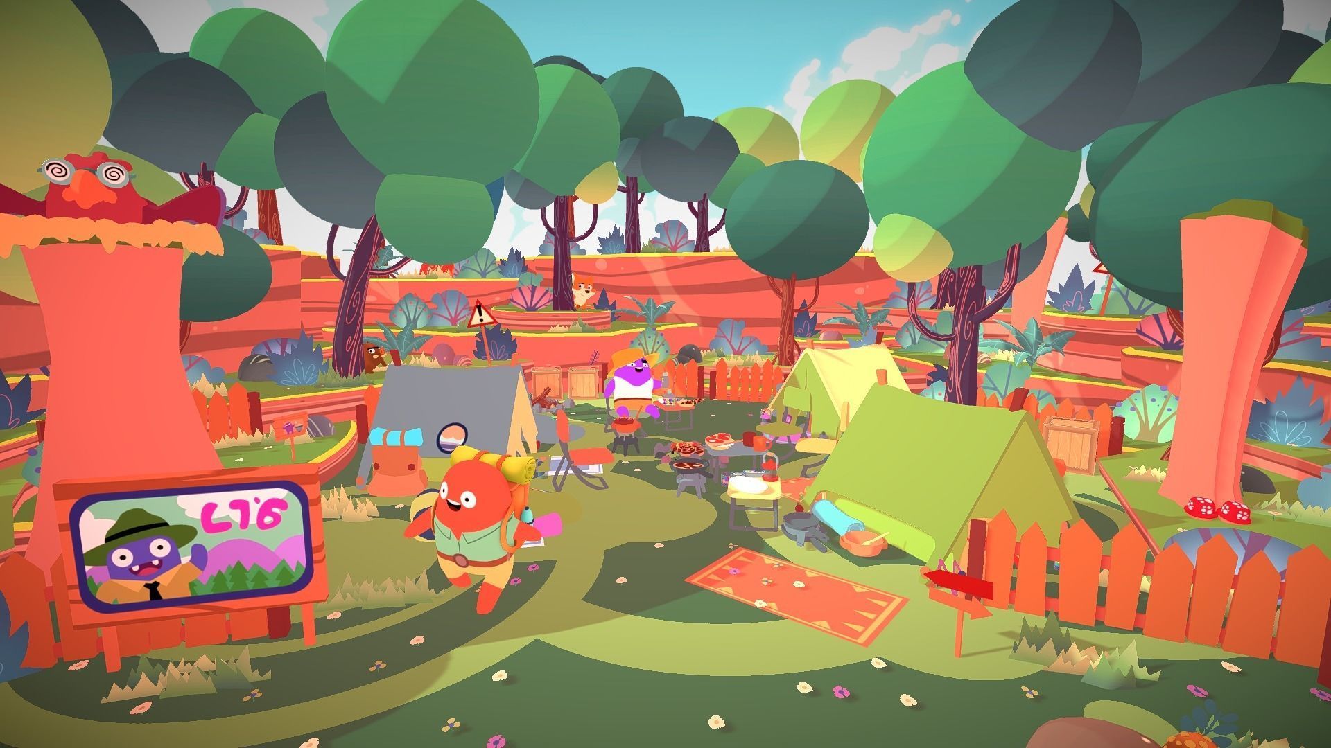 Cartoon camping kit Low-poly 3D model_5