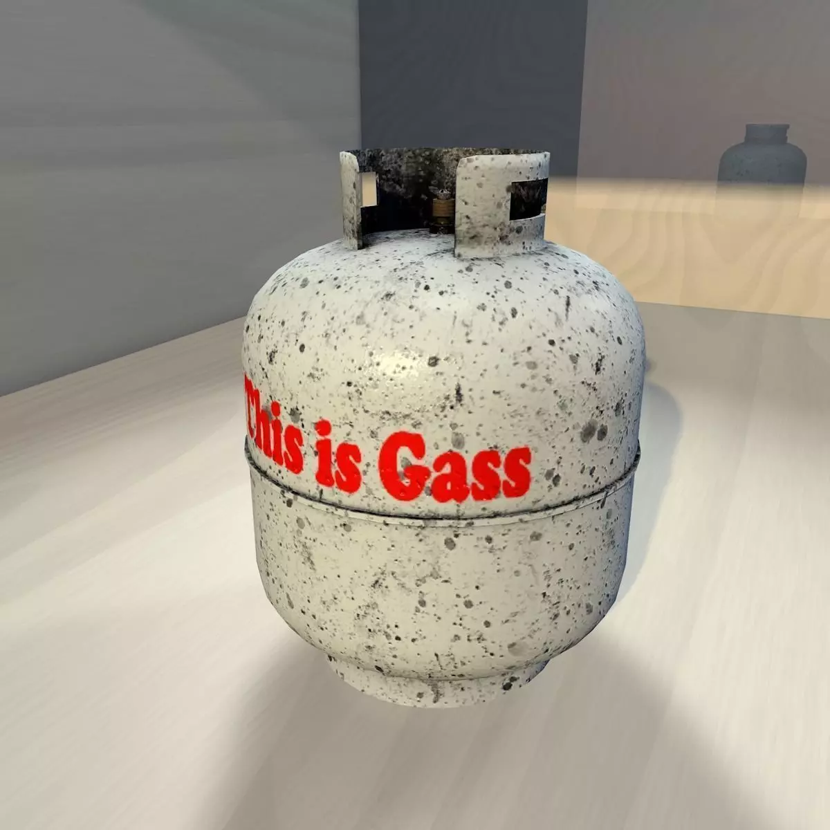 3D Dirty Gas Container Low-poly 3D model_0