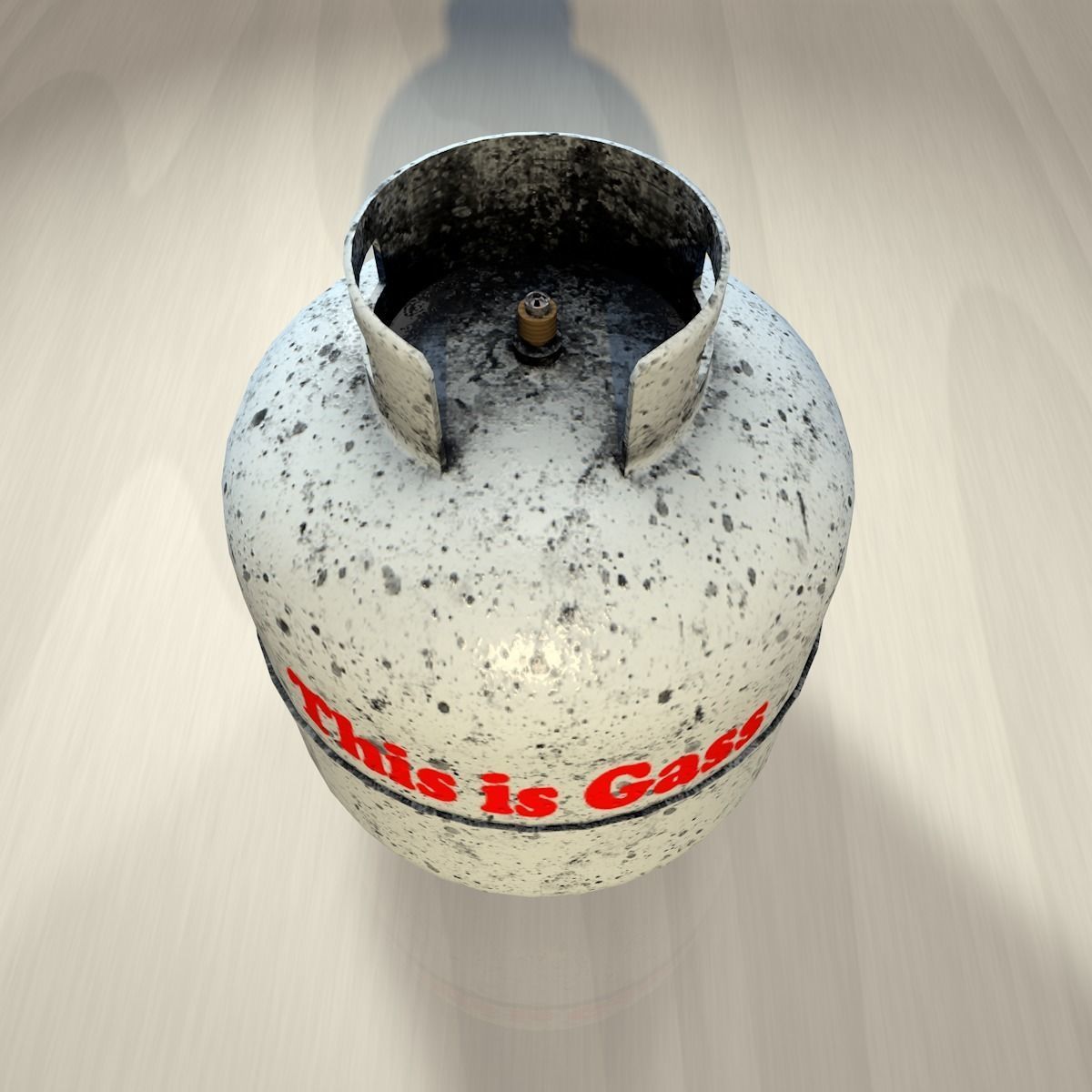 3D Dirty Gas Container Low-poly 3D model_3