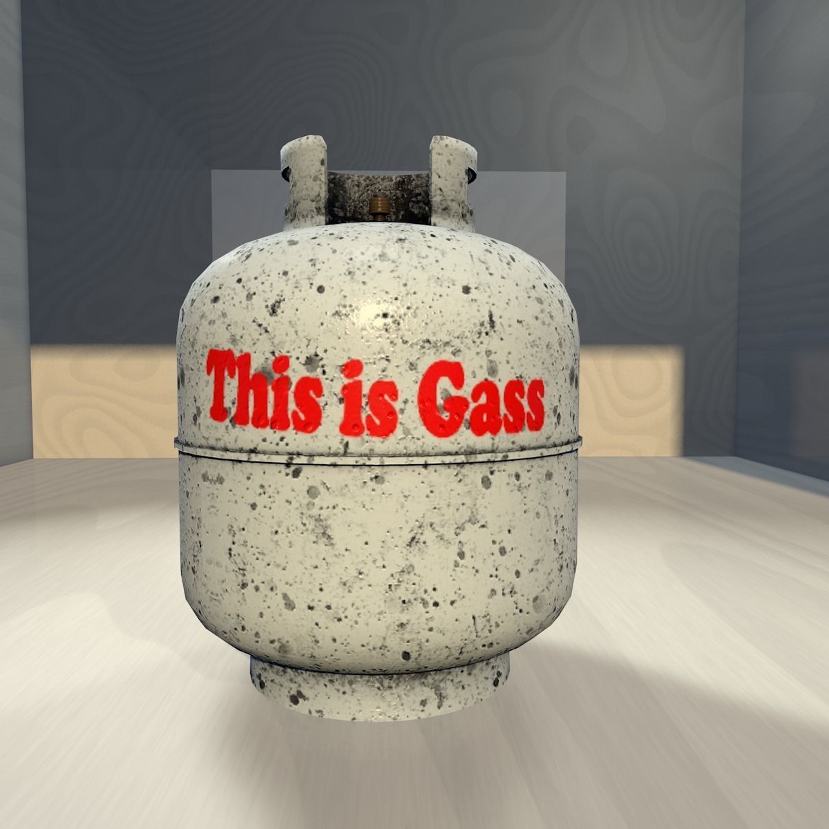3D Dirty Gas Container Low-poly 3D model_2