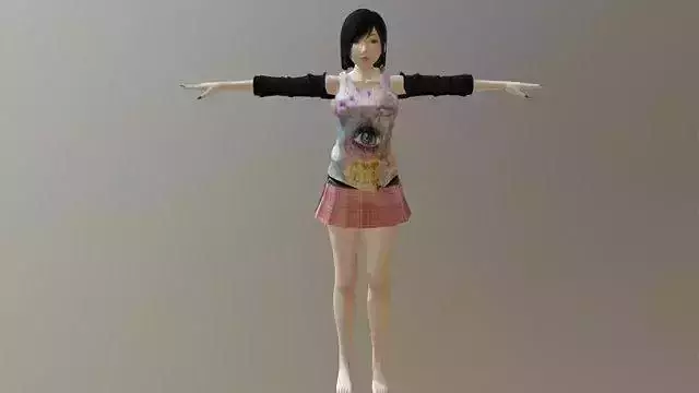 Becky Club - Rigged Anime Character Low-poly 3D model