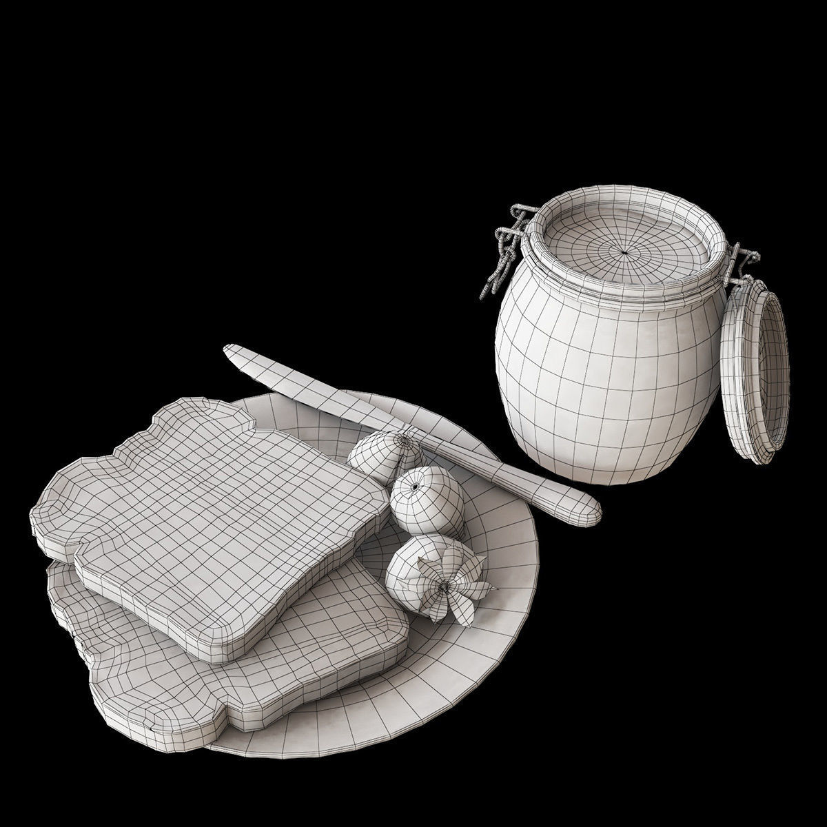 jam set strawberry 3D model_9