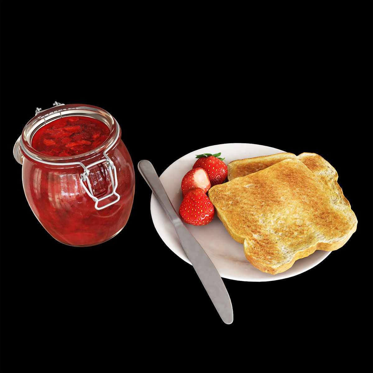 jam set strawberry 3D model_10