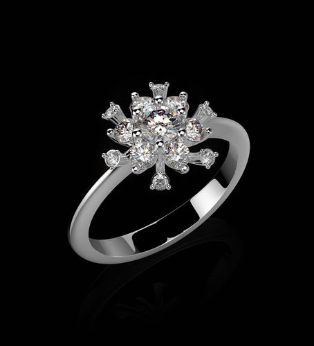 150116 R Engagement ring flower 3D print model