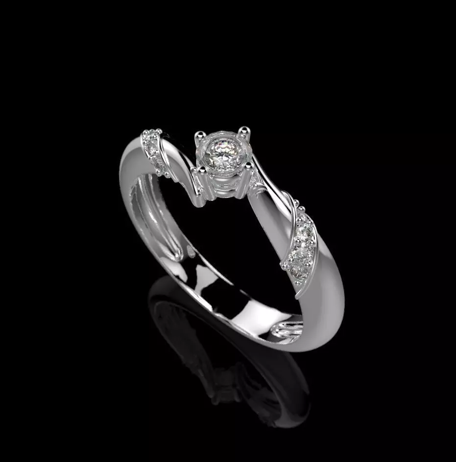 151101 R Engagement classic ring 3D print model