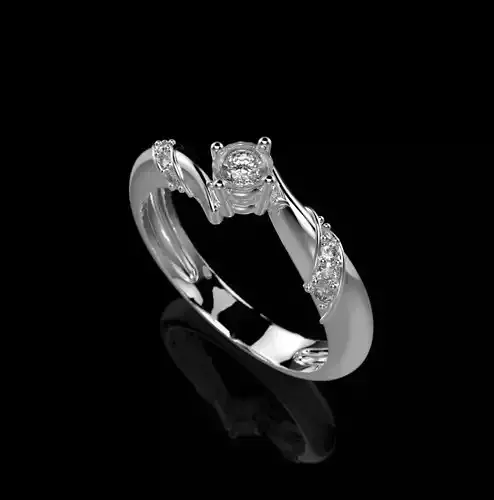 151101 R Engagement classic ring  3D print model