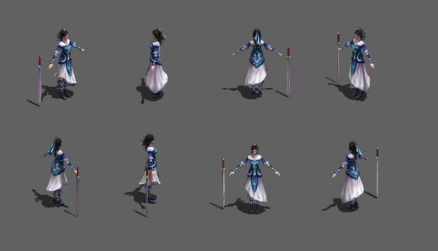 Little sister   A disciple of the school Low-poly 3D model