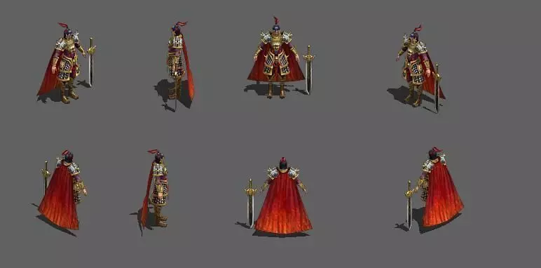 Ancient generals Low-poly 3D model