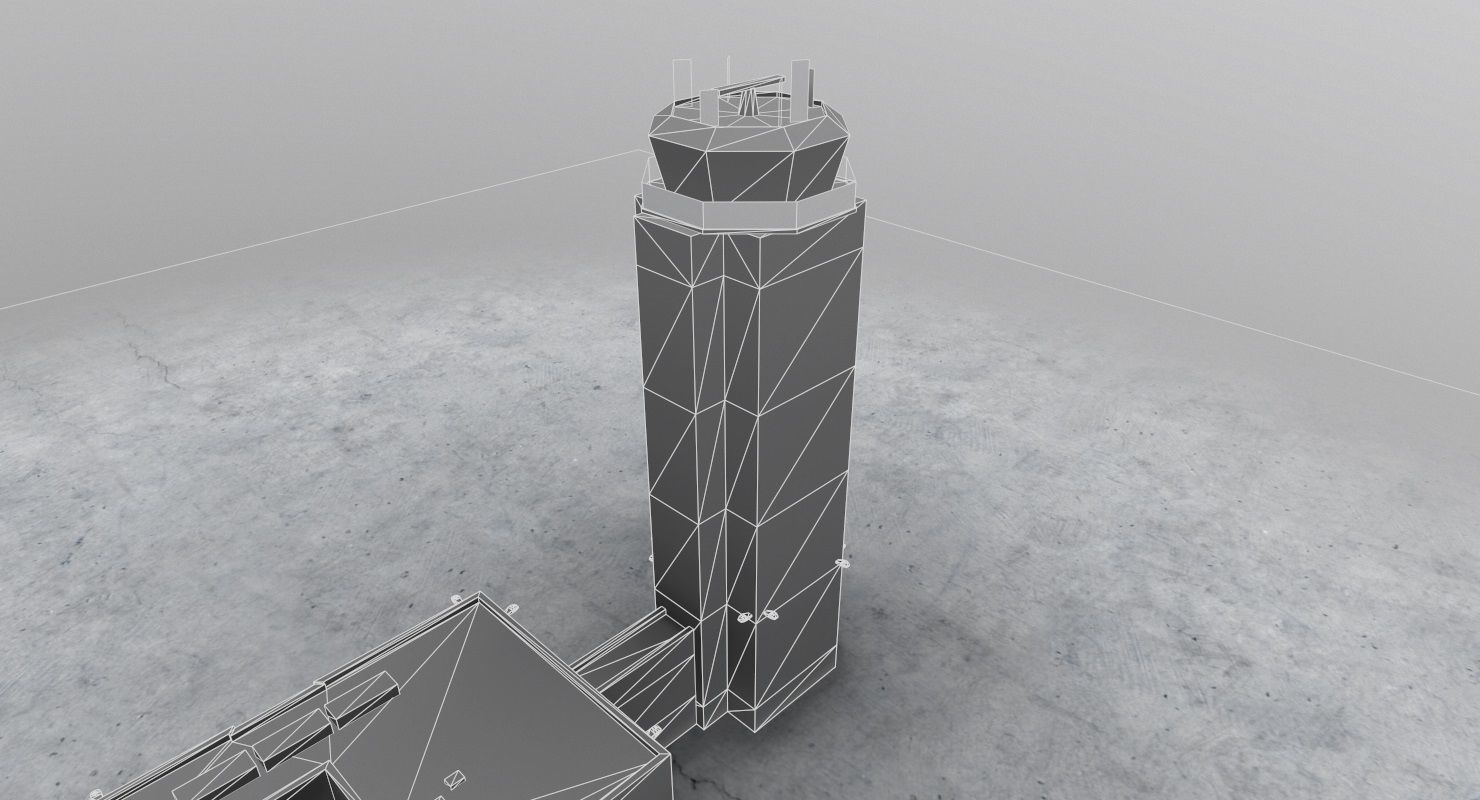 EDDB Control Tower 2 Low-poly 3D model_11