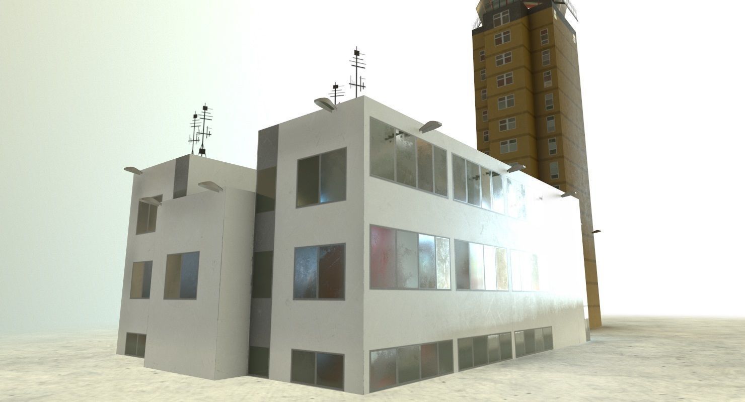 EDDB Control Tower 2 Low-poly 3D model_6