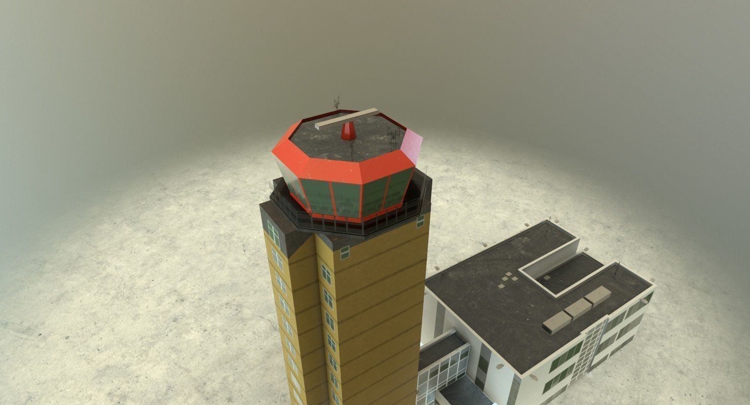 EDDB Control Tower 2 Low-poly 3D model_2