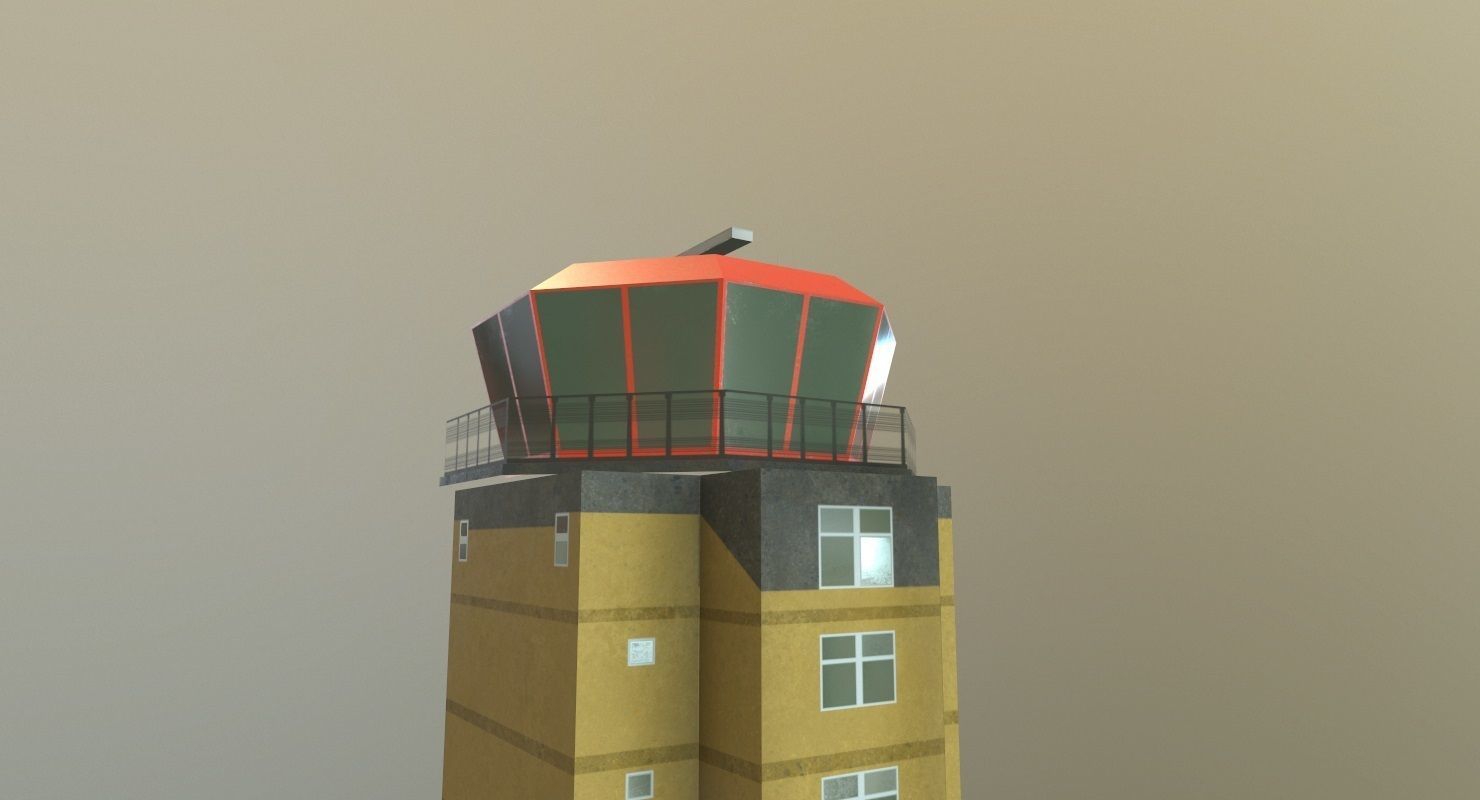 EDDB Control Tower 2 Low-poly 3D model_1