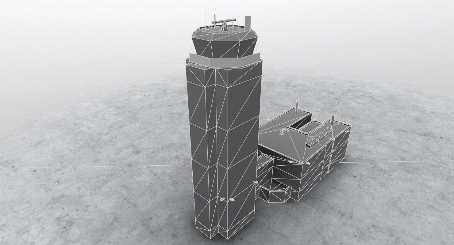 EDDB Control Tower 2 Low-poly 3D model_13
