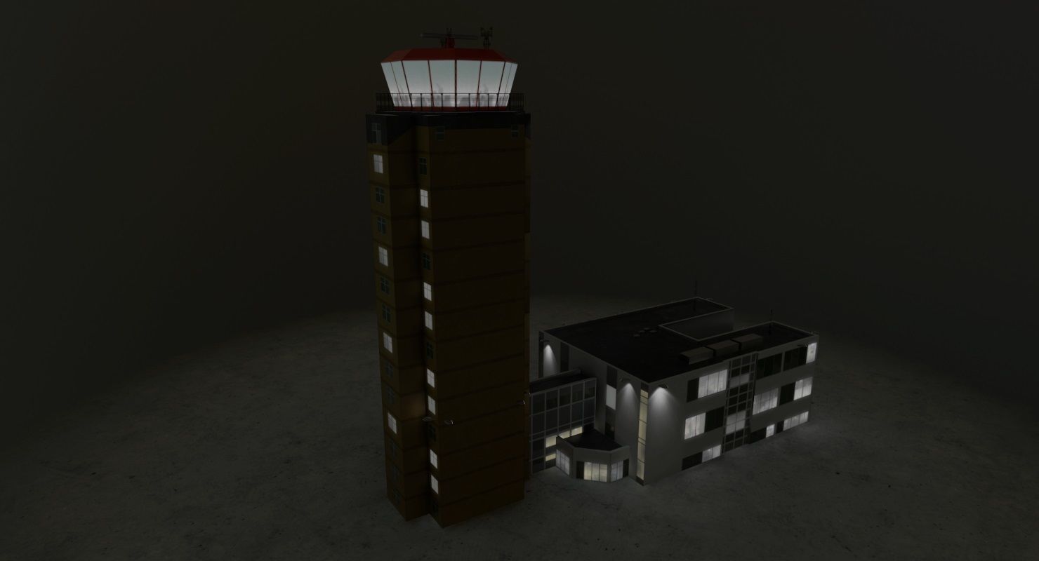 EDDB Control Tower 2 Low-poly 3D model_9