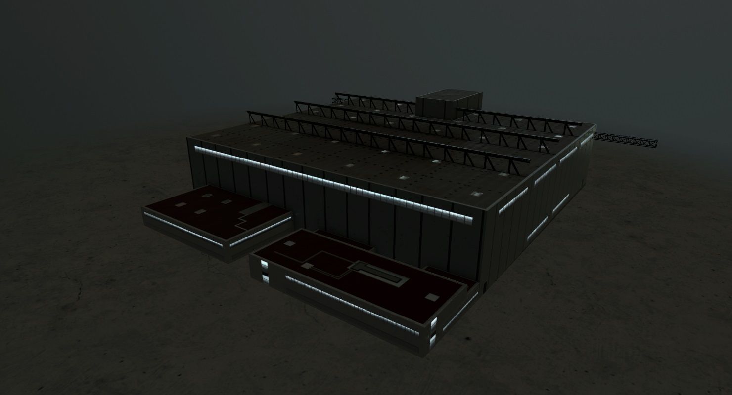 EDDB Hangar 1 Low-poly 3D model_7