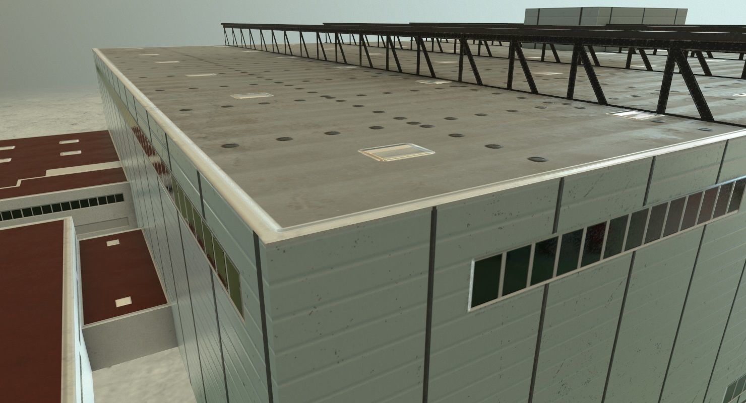 EDDB Hangar 1 Low-poly 3D model_1