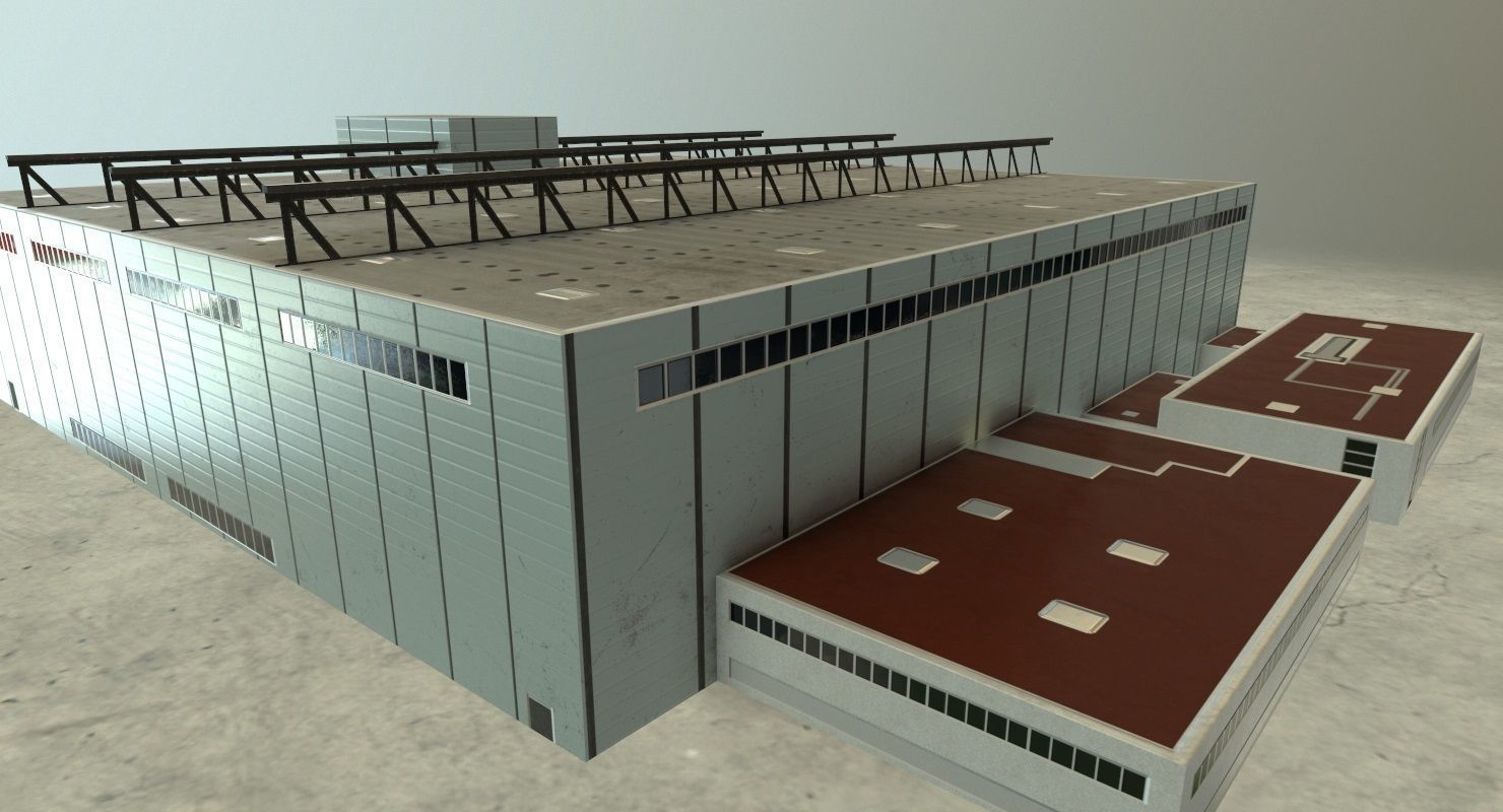 EDDB Hangar 1 Low-poly 3D model_4