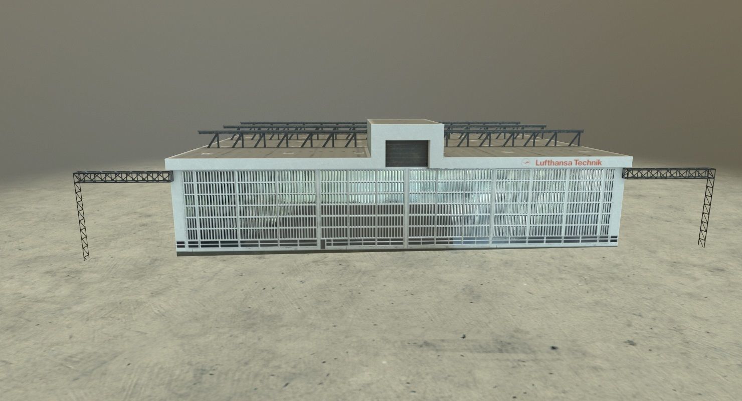 EDDB Hangar 1 Low-poly 3D model_3