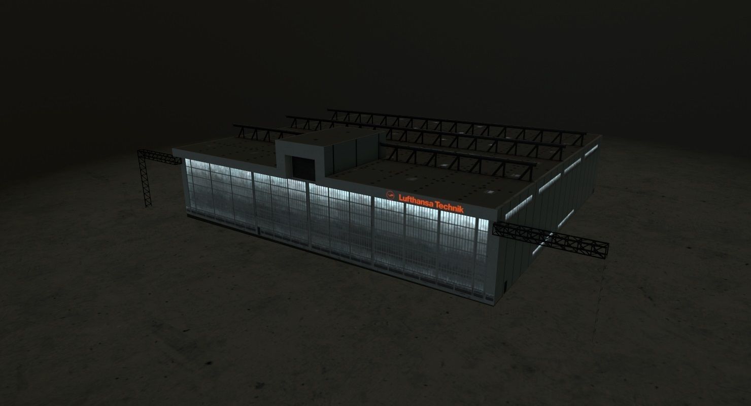 EDDB Hangar 1 Low-poly 3D model_8