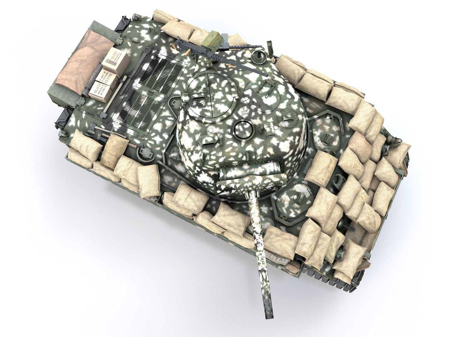 M4A3 Sherman - 25TB  3D model_9