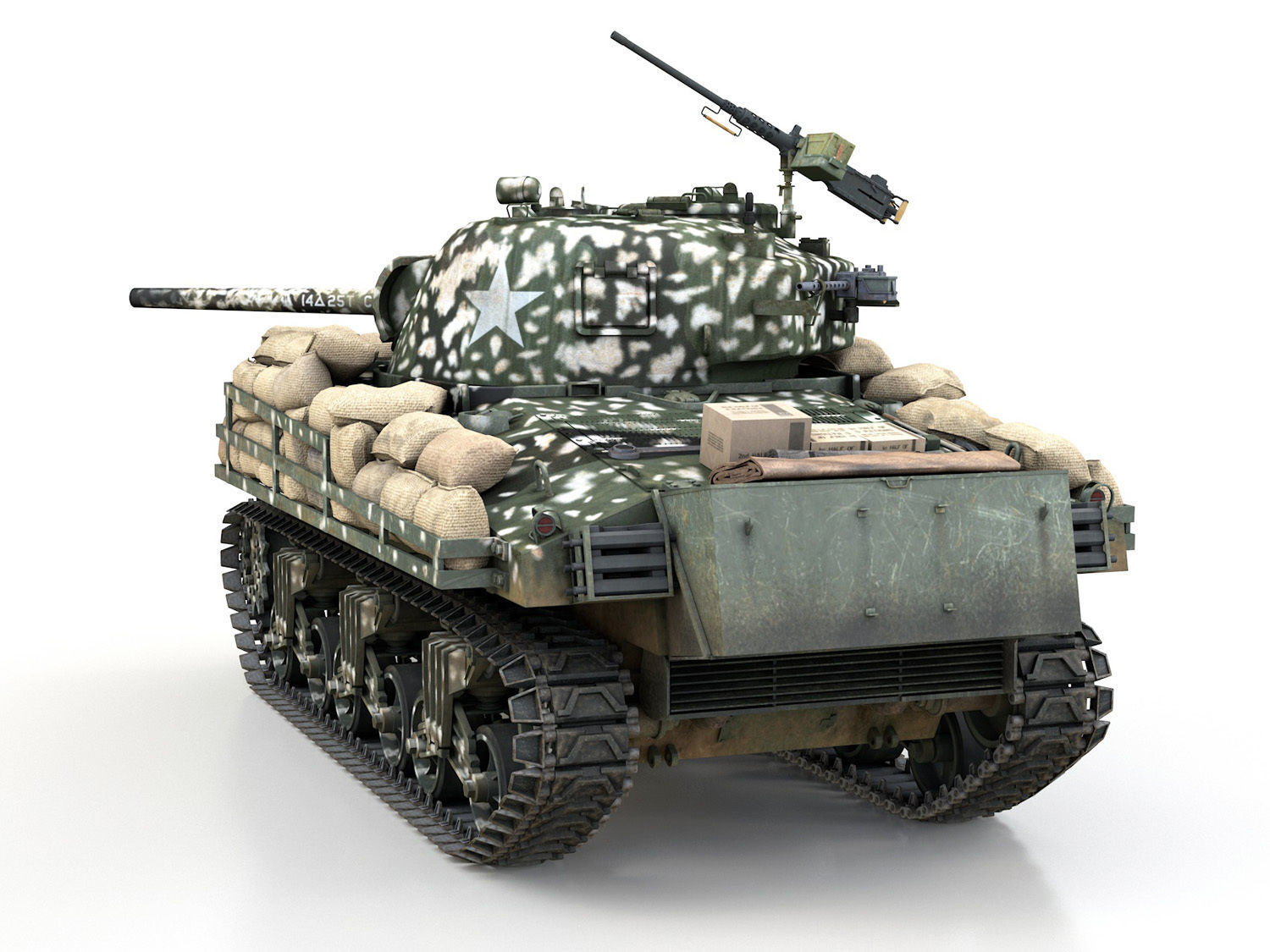 M4A3 Sherman - 25TB  3D model_5