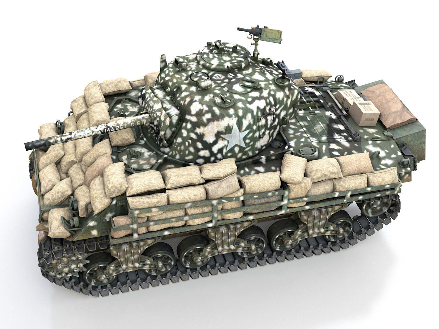 M4A3 Sherman - 25TB  3D model_3