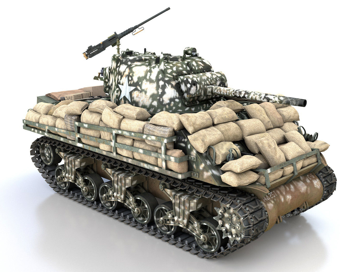 M4A3 Sherman - 25TB  3D model_7