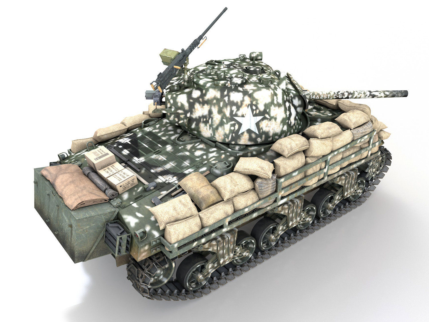 M4A3 Sherman - 25TB  3D model_6