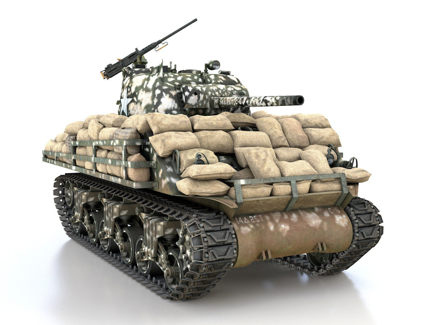 M4A3 Sherman - 25TB  3D model_8