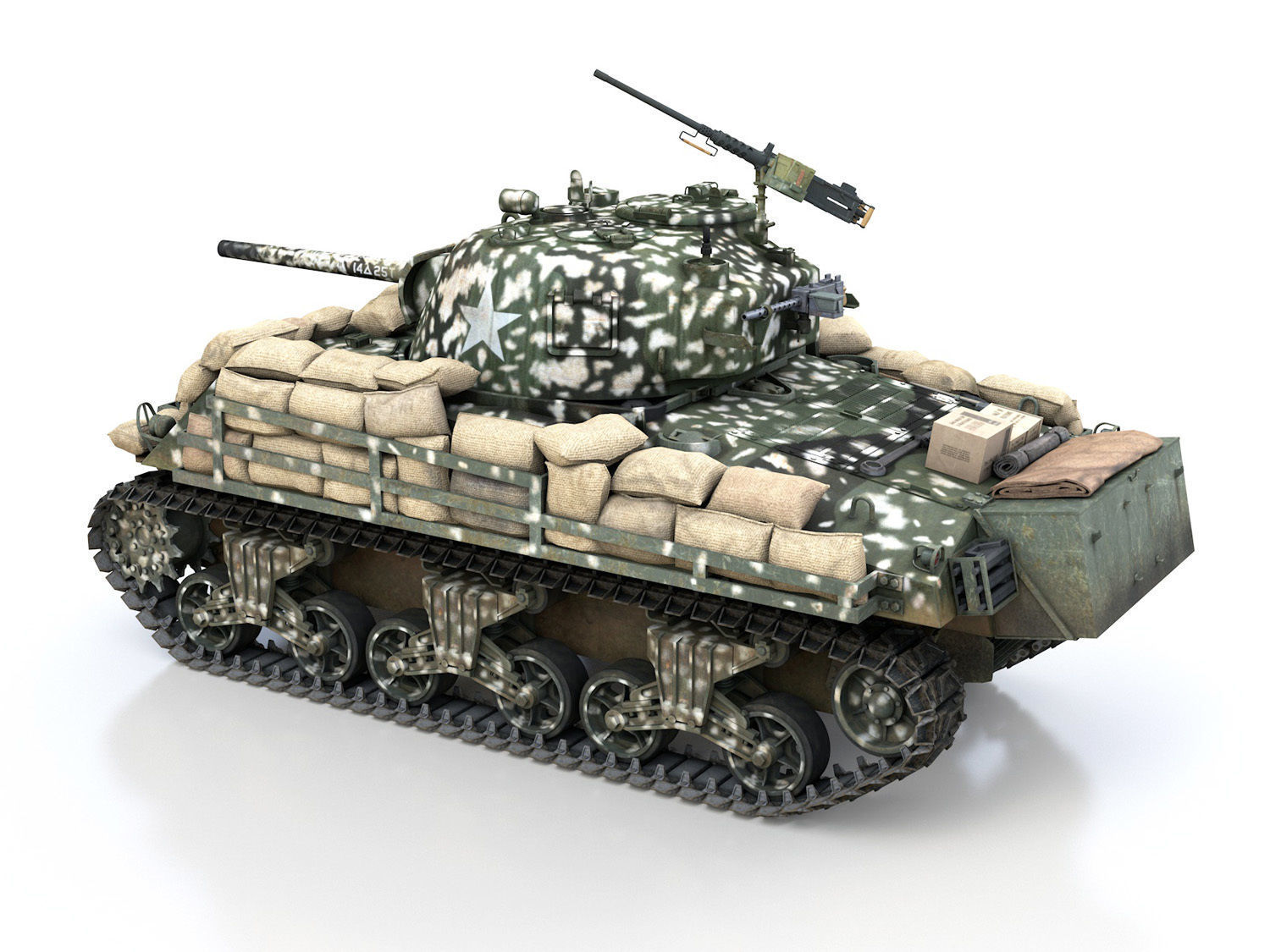 M4A3 Sherman - 25TB  3D model_4