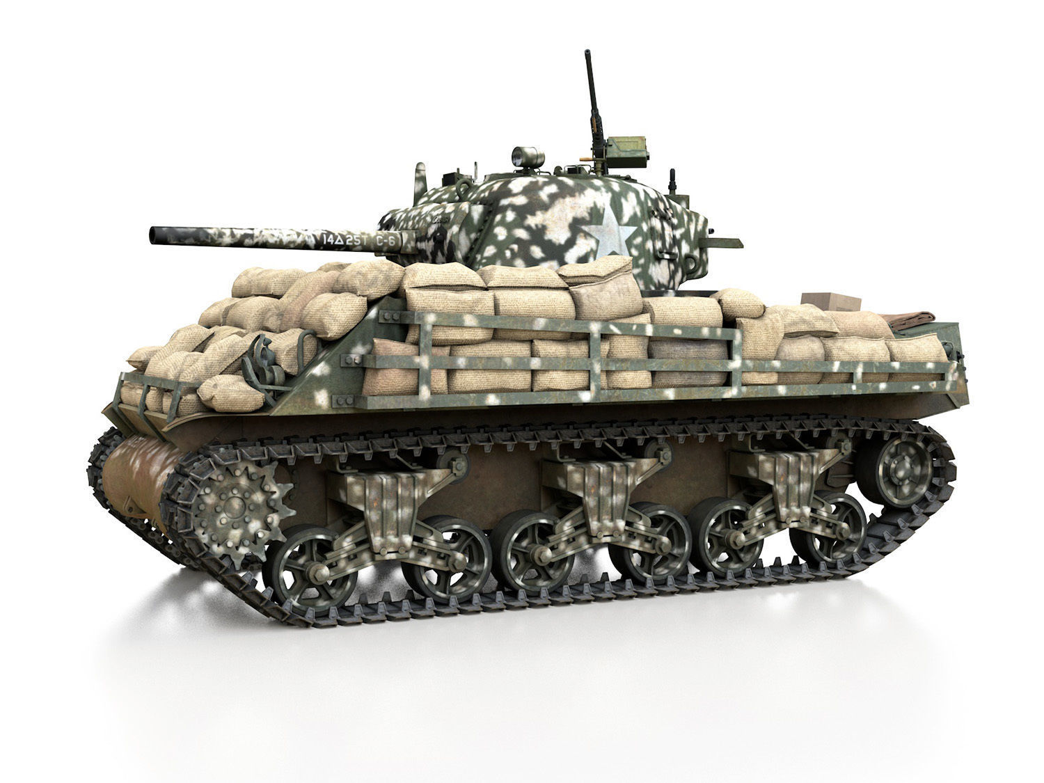 M4A3 Sherman - 25TB  3D model_2