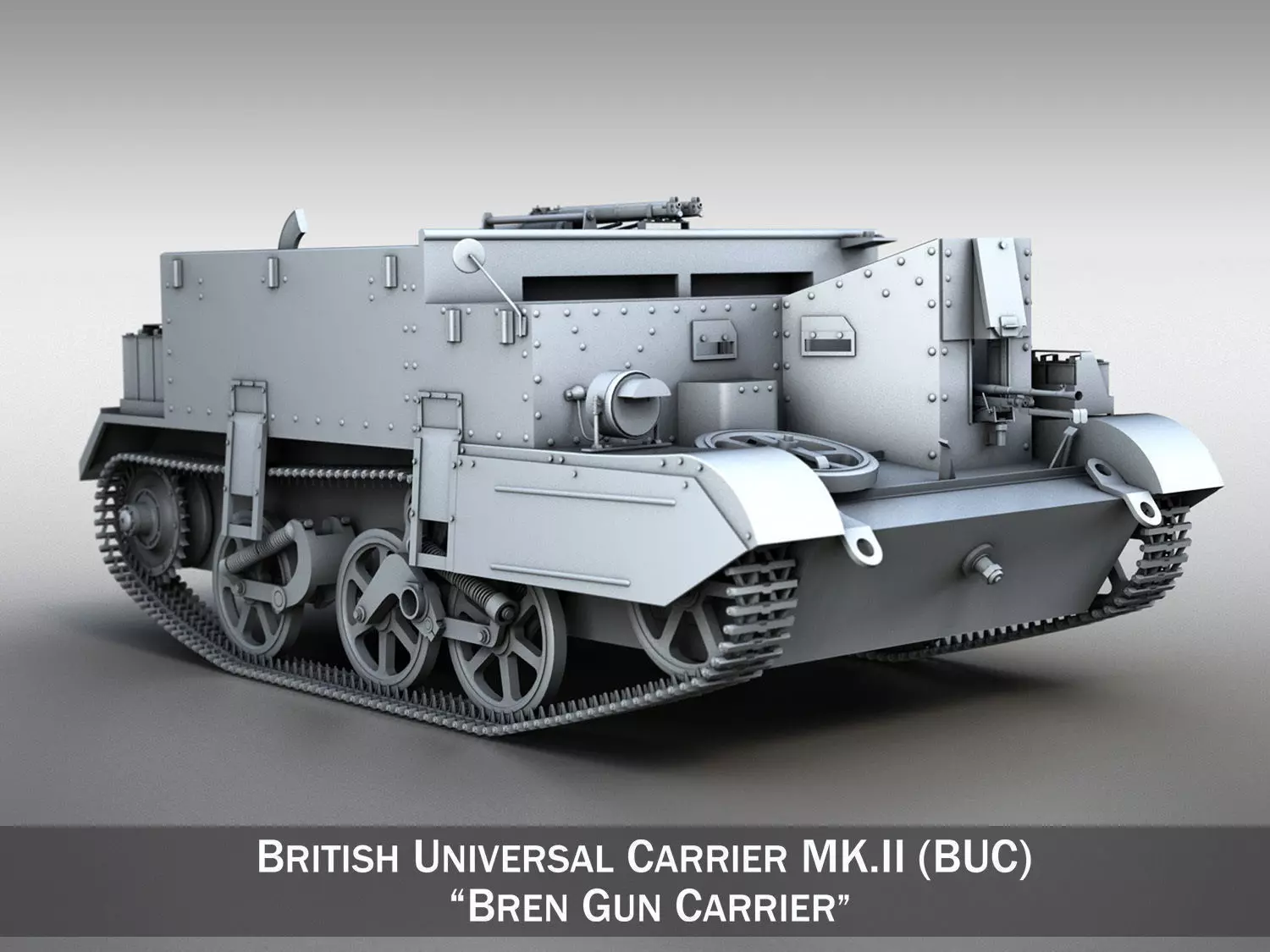Universal Carrier MK2 - Bren Gun Carrier  3D model_0