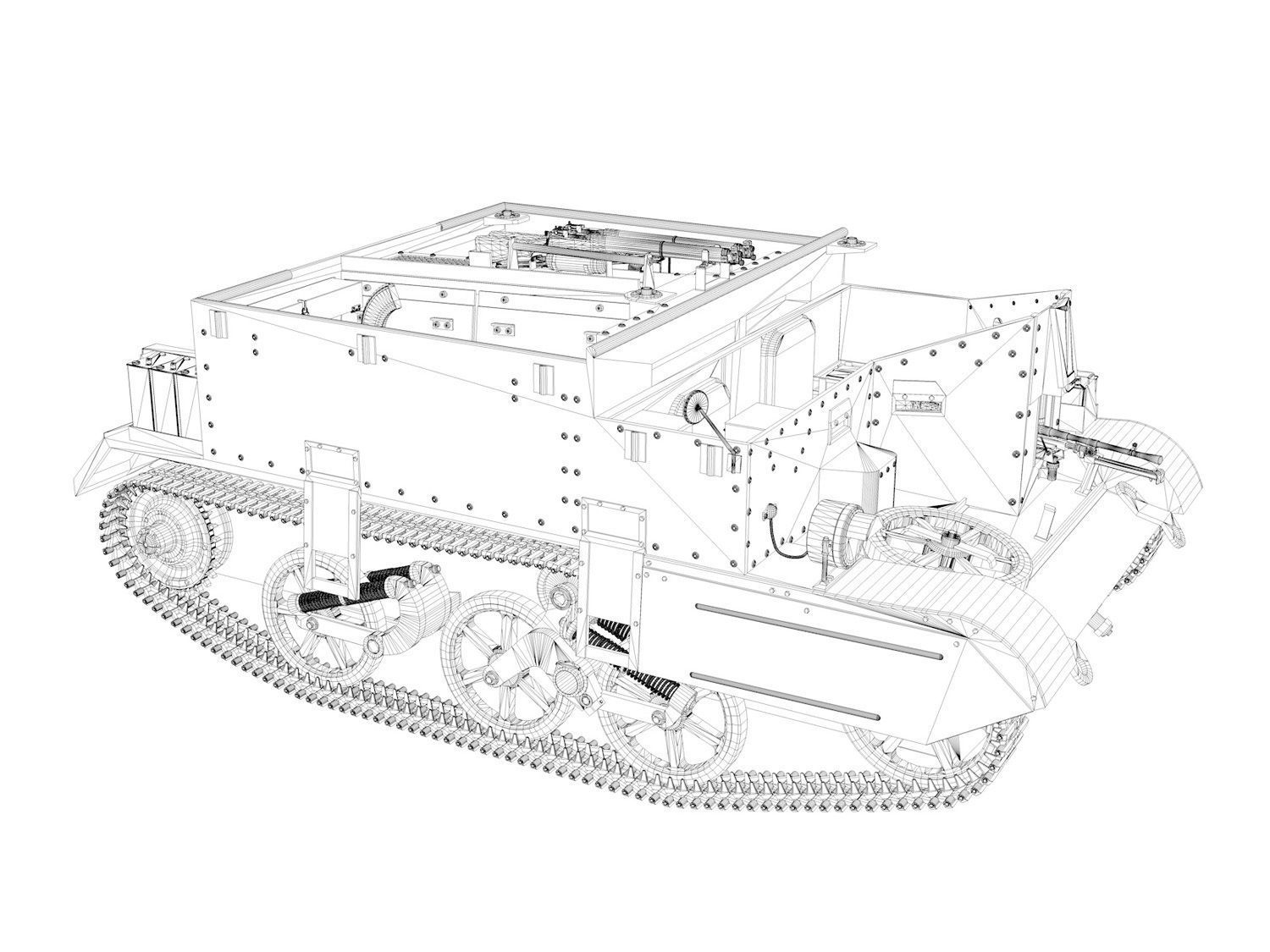 Universal Carrier MK2 - Bren Gun Carrier  3D model_8