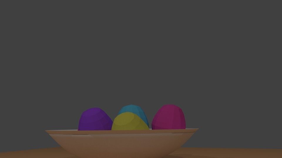 Easter egg Low-poly 3D model_2