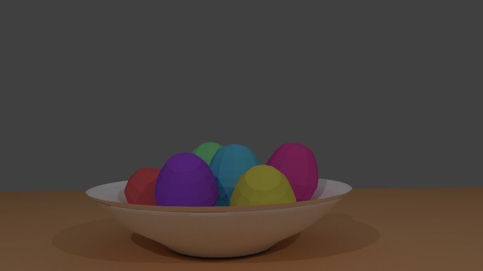 Easter egg Low-poly 3D model_1