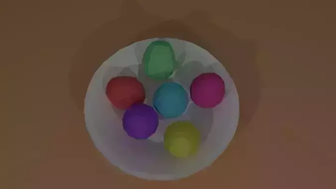 Easter egg Low-poly 3D model