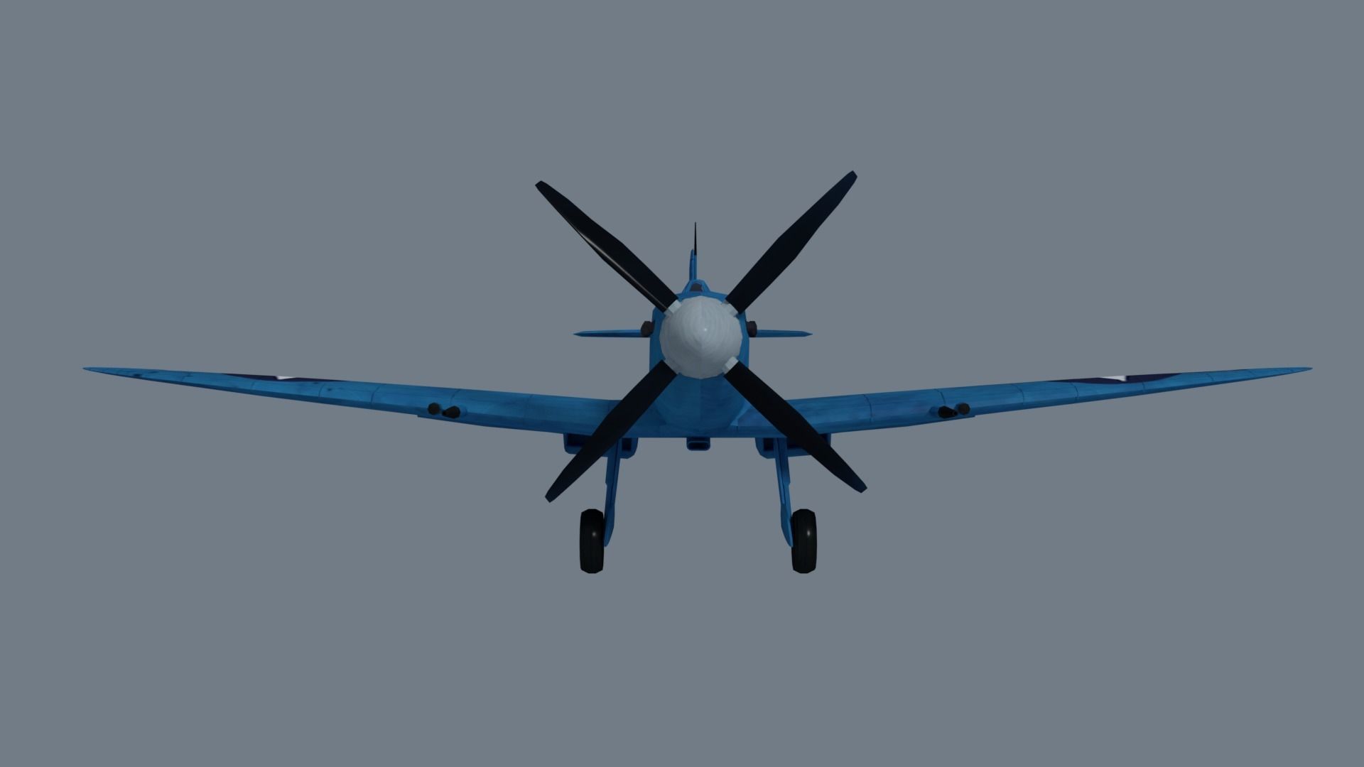 Spitfire low-poly 3D model Low-poly 3D model_4