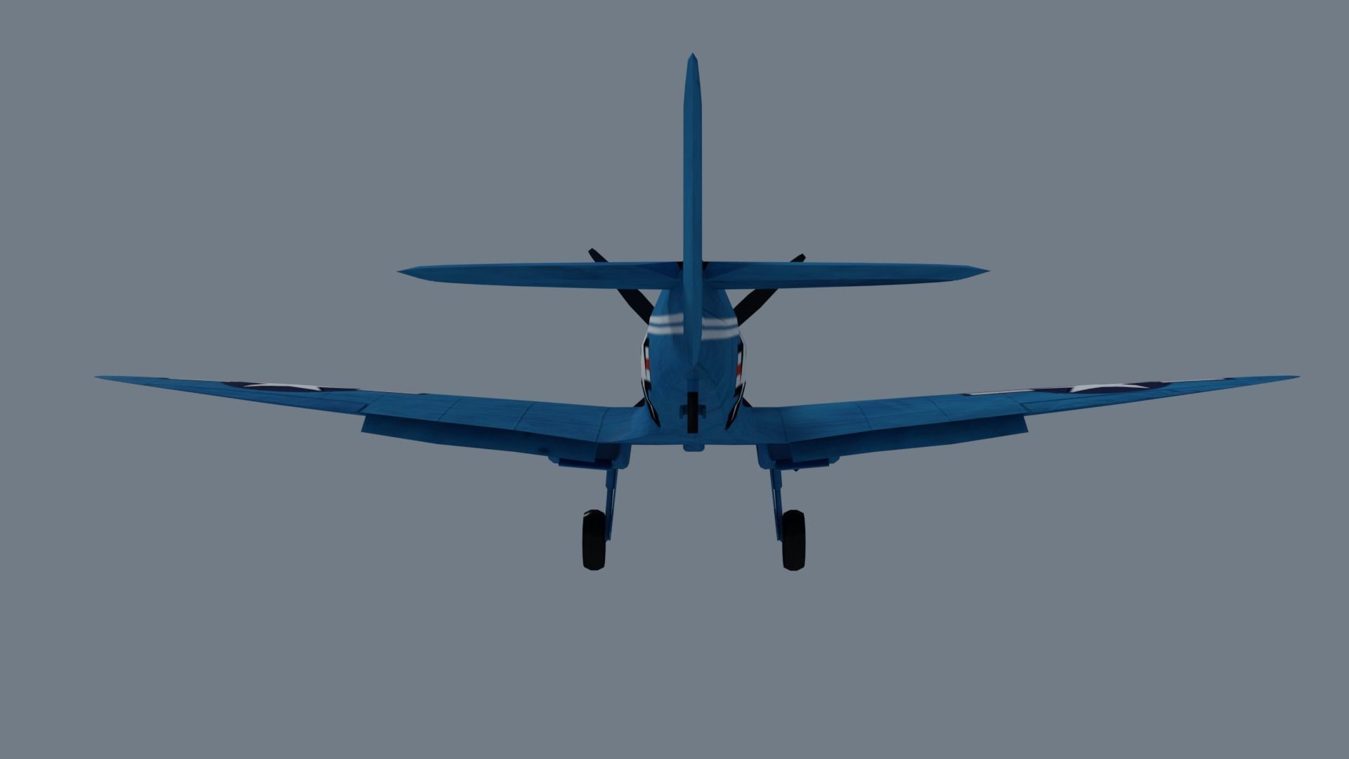 Spitfire low-poly 3D model Low-poly 3D model_5