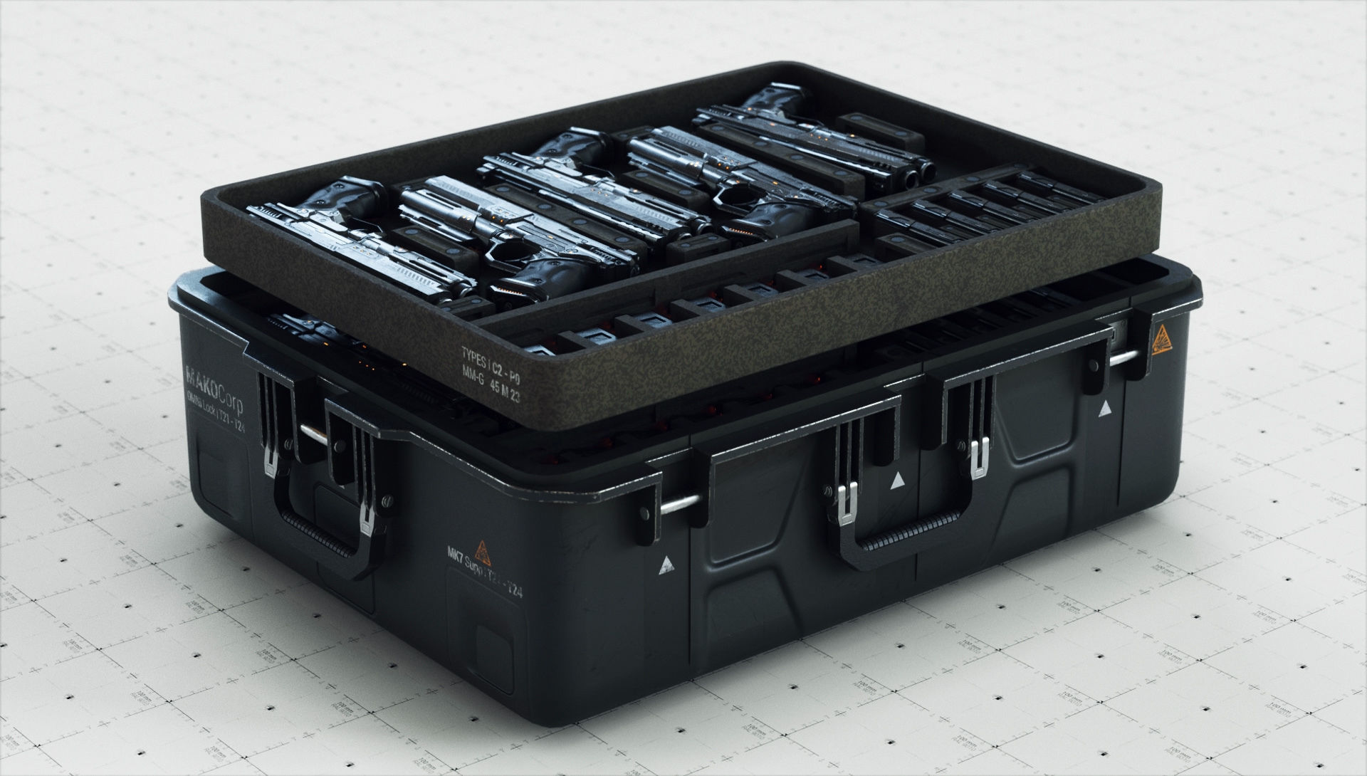 Crate SciFi - PBR Asset Low-poly 3D model_4